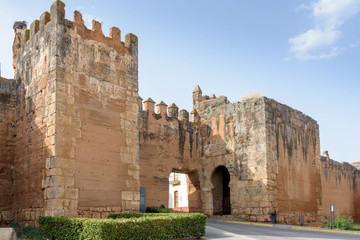 Wall of Niebla, typical town in southern Spain, in the province of Huelva. Andalusia