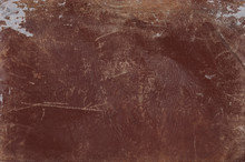 Old Scratched Worn Brown Leather Background And Texture