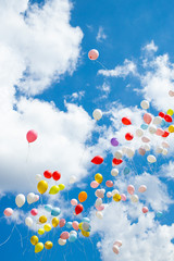 colorful balloons in the sky