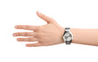 © Pixel-Shot - Female hand with stylish wrist watch on white background