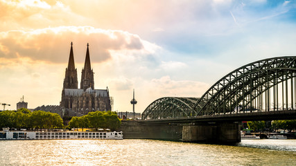 Cologne Cathedral, the Rhine and the Hohenzollern Bridge