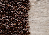 Fototapeta Panele - coffee bean for background, organic coffee seed