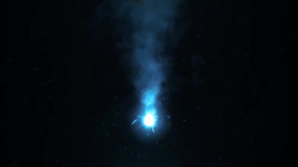 Wall Mural - powerful vfx sparks and blast explosion with wiggle effect/ 4k animation of a blast explosive power 