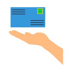 Sticker - Icon Of Hand Holding Letter