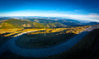 Widok na Karkonosze z góry Śnieżka 
Zdjęcie panoramiczne
