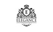 Elegant Black on White Royal Logo - Fancy Letter Initial Crest Design - Elegance Vintage Brand Icon - Luxury Boutique Emblem - Classy Monogram Vector Illustration