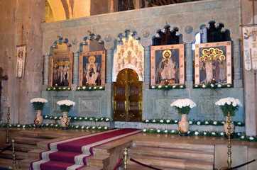 Inside Mtskheta's Svetitskhoveli Cathedral