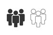 People line icon set in flat style. People symbol for your web site design, logo, app, UI Vector