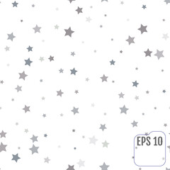 Wall Mural - Seamless pattern with silver stars