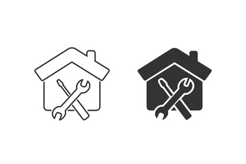 Maintenance house icon set - From property, commercial house and real estate icons, mortgage icons