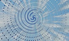Abstract Spiral Fly Background In Blue Colors