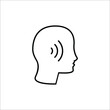 © Javid Ali - Ear icon. Hearing symbol vector icon