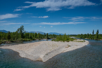 Flathead River in Glacier National Park, near Polebridge, Montana