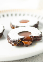 Wall Mural - Vegan Chocolate Caramel Sandwich Cookies