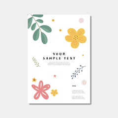 Wall Mural - Beautiful spring flower brochure template.
