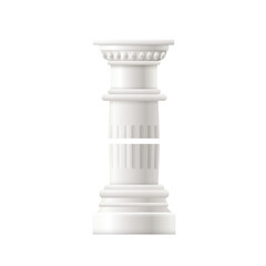 Wall Mural - Antique columns capital and base part realistic vector illustration isolated.