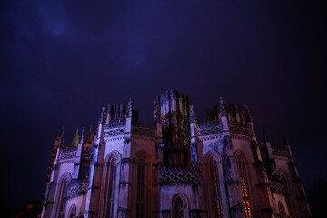 Monastery of Batalha at night. Portugal. UNESCO World Heriatge Site