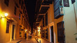 narrow street in the old town of Cartagena Colombia - Centro Historico