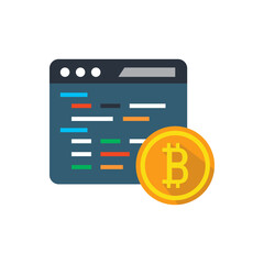 Sticker - Bitcoin technology icon