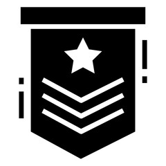 Poster - 
Design of army , filled vector icon in editable style 
