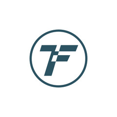 Initial letter tf logo or ft logo vector design template