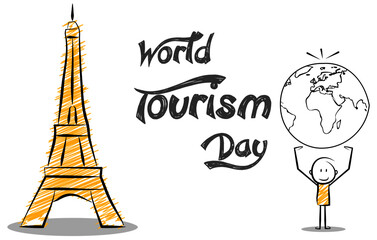 world tourism day series.vector illustration.