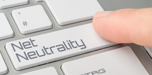 Wall Mural - a keyboard with a labeled button - net neutrality