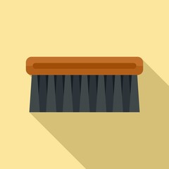 Wall Mural - Shoe cleaning brush icon. Flat illustration of shoe cleaning brush vector icon for web design