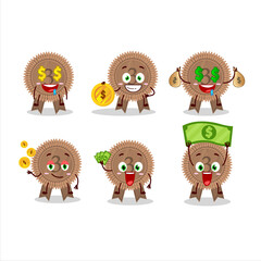 Sticker - Bronze medals ribbon cartoon character with cute emoticon bring money