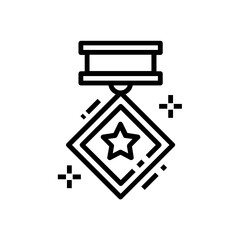 Poster - 
Star on a badge, vector of cop badge in editable style 

