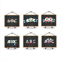 Sticker - Alphabet board cartoon character with sad expression