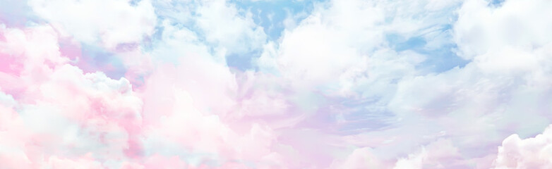 Wall Mural - clouds watercolor tint, pink clouds gradient background sky, atmosphere air freedom