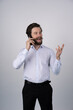 © Ivan - Happy office man speak trough the phone.