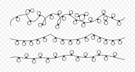 Wall Mural - christmas lights bulbs. garlands. christmas illustration. vector illustration