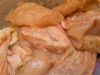 seasoned raw chicken