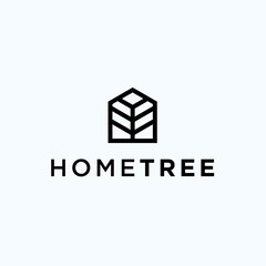 Wall Mural - abstract house logo. tree icon