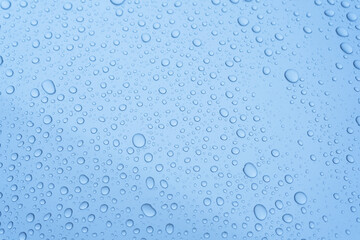  Texture blue water drops background.