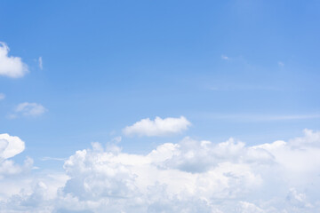 sky in summer with white cloud background.