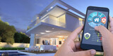 Fototapeta  - Luxurious modern smart house