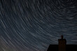 © Anders93 - Northern hemisphere star trails with building chimney and following The Plough constellation during the Covid-19 pandemic with little airplane activity remains. 29 May 2020