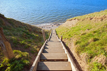 Wooden Stairs To The Beach