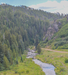 Wall Mural - The Yampa River is fead from the Stagecoach Gravity Dam. It is a great River for Fisherman. Yampa, Colorado