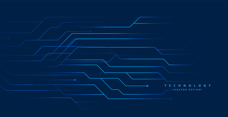 blue technology circuit lines digital background design