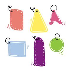 Wall Mural - hand drawn price tag label illustration icon vector doodle