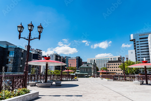 福岡市 中州 福博であい橋 Adobe Stock でこのストック画像を購入して 類似の画像をさらに検索 Adobe Stock