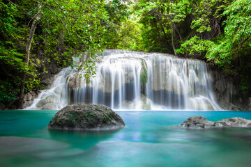 waterfall in thailand,
Erawan Waterfall, Kanchanaburi, Thailand