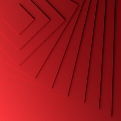 Wall Mural - Red modern background with three dimensional steps