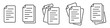Paper documents icons. Linear File icons.