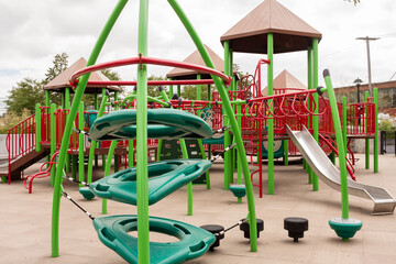 Empty playground in a New York City park