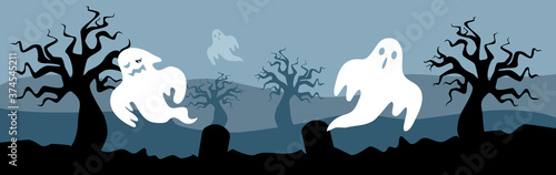 Photographie Spooky ghost Halloween Background